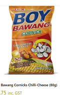 Boy Bawang Cornicks Chilli-Cheese (80g)