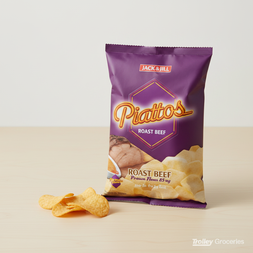 Jack and Jill Piattos Roast Beef 85g purple bag with chips