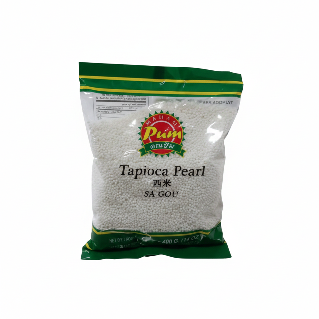 Madam Pum Tapioca Pearl Small White 400g – clean studio product photo