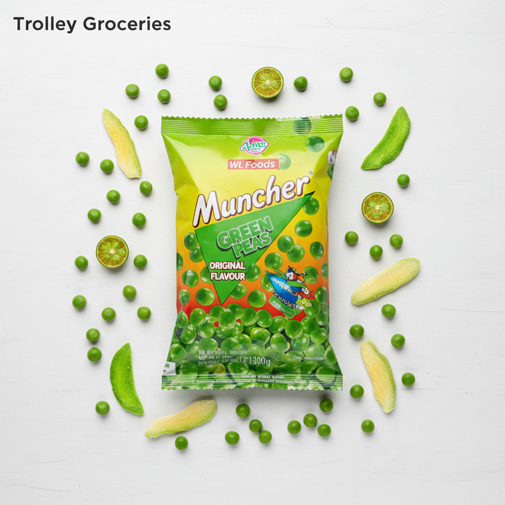 WL Foods Muncher Green Peas Original Flavour 100g at Trolley Groceries