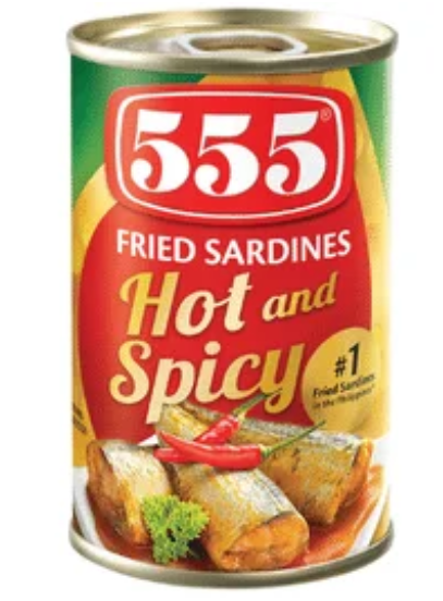 555 Fried Sardines Hot & Spicy (155g)