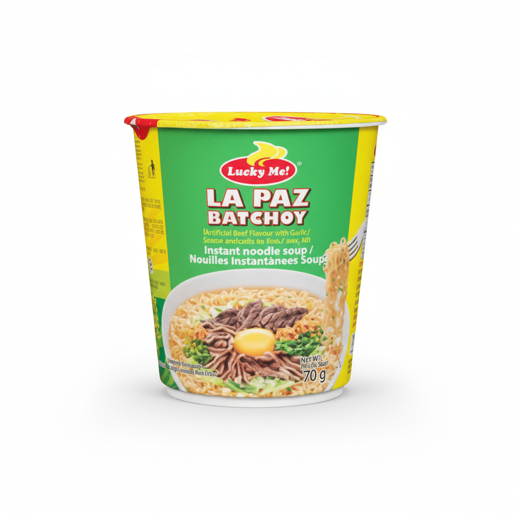 Lucky Me La Paz Batchoy Cup Noodles 70g enhanced product shot