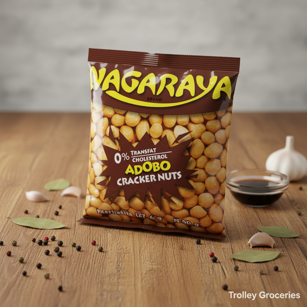 Nagaraya Adobo Cracker Nuts 160g brown and yellow bag