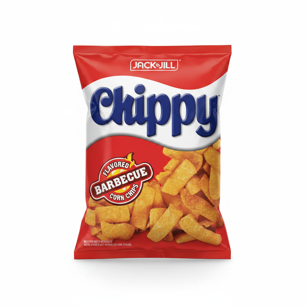 Jack & Jill Chippy BBQ Flavored Barbecue Corn Chips Party Pack 200g red packaging