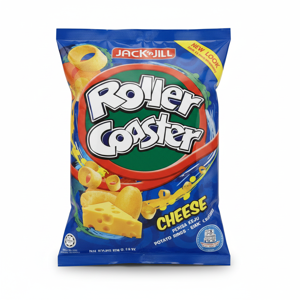 Jack & Jill Roller Coaster Cheese Party Pack 225g blue packaging with green circle logo