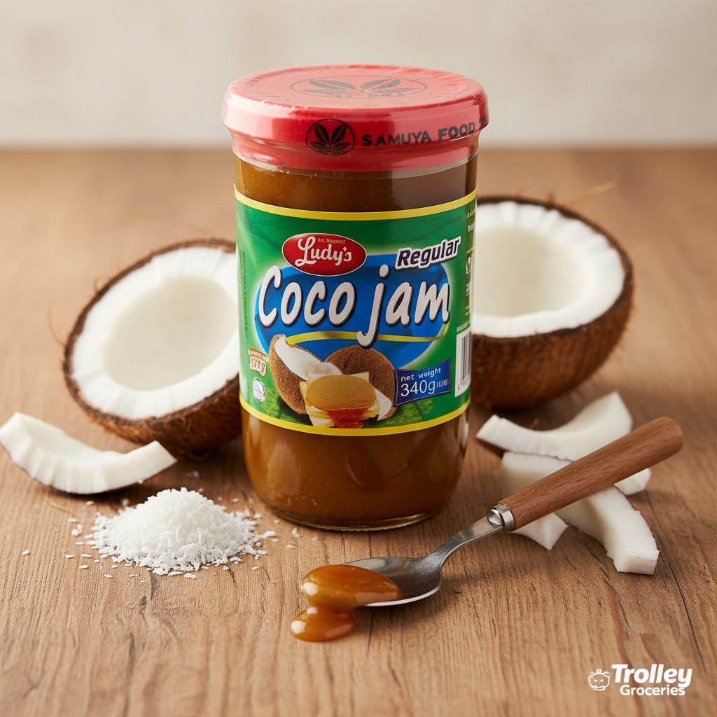 Ludy's Coco Jam 340g jar with coconut