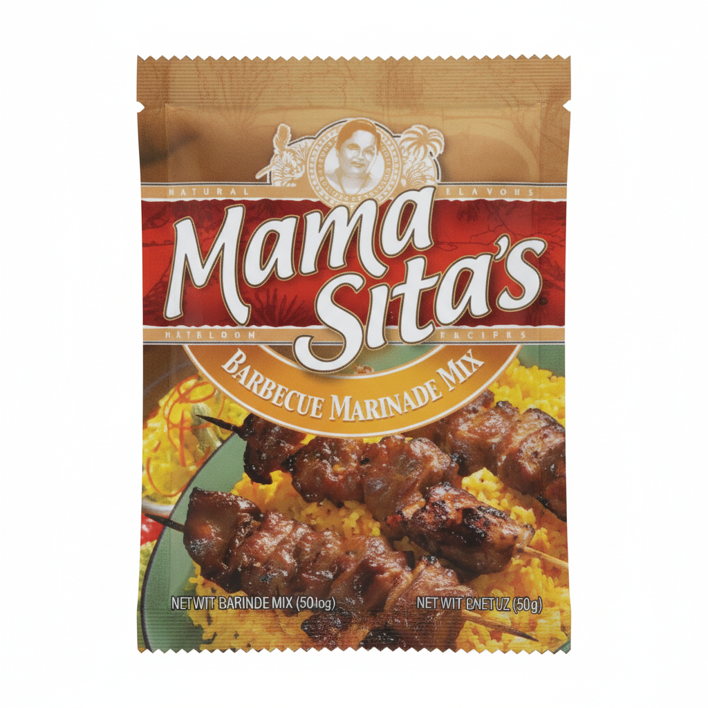 Mama Sita's BBQ Marinade Mix 50g packet - clean product shot