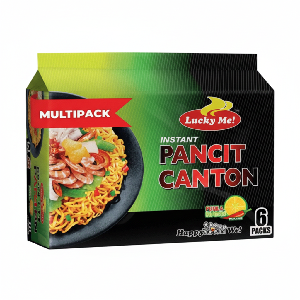 Lucky Me Pancit Canton Chilimansi 6-pack 480g enhanced product shot