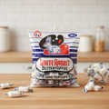 White Rabbit Buttertoffee Candy 50 pieces 230g blue and white striped bag