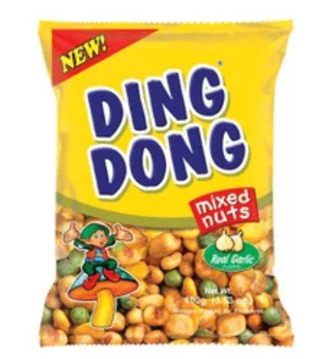 Ding Dong Mixed Nuts Real Garlic (Yellow) (100g)