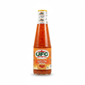 UFC Sweet Chilli Sauce 340g tall glass bottle with orange-red sauce and UFC logo