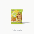 Sakurai 4D Juicy Gummy Pineapple 70g pouch with Trolley Groceries branding below on a cheerful confectionery background