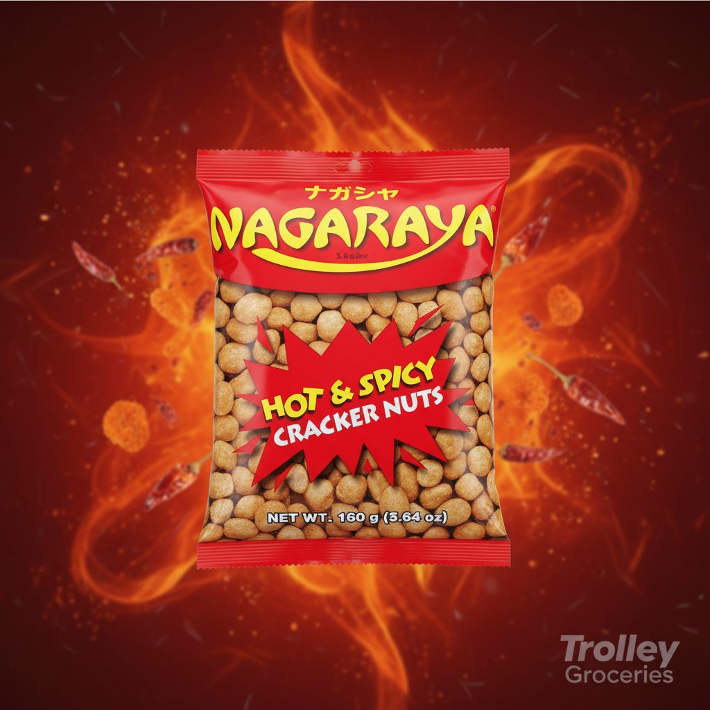Nagaraya Hot & Spicy Cracker Nuts 160g red and yellow bag