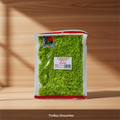 CLB Glutinous Rice Pinipig Green 200g bag with Trolley Groceries branding below on a warm pantry background