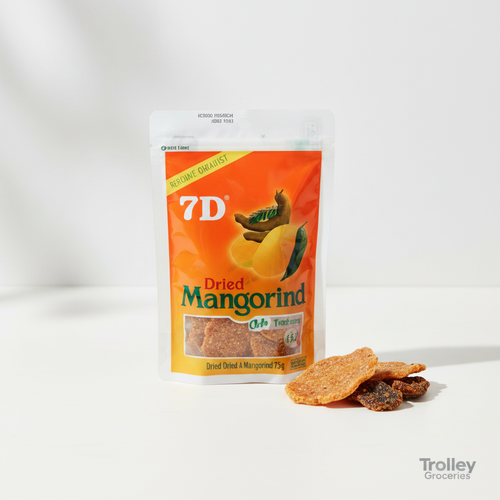 7D Dried Mangorind 175g orange bag with dried mango tamarind pieces