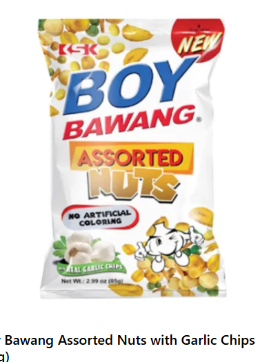 Boy Bawang Assorted Nuts with Garlic Chips (85g)