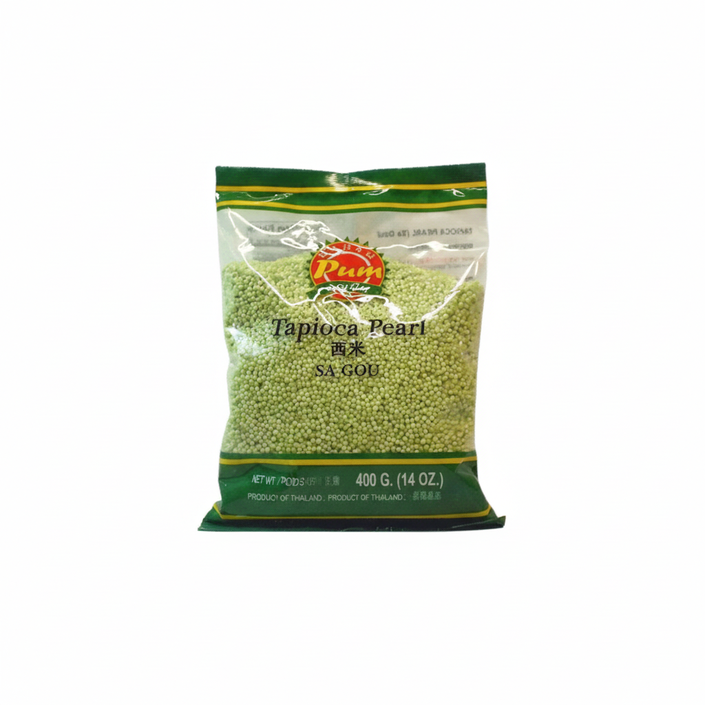 Madam Pum Tapioca Pearl Small Green 400g – clean studio product photo