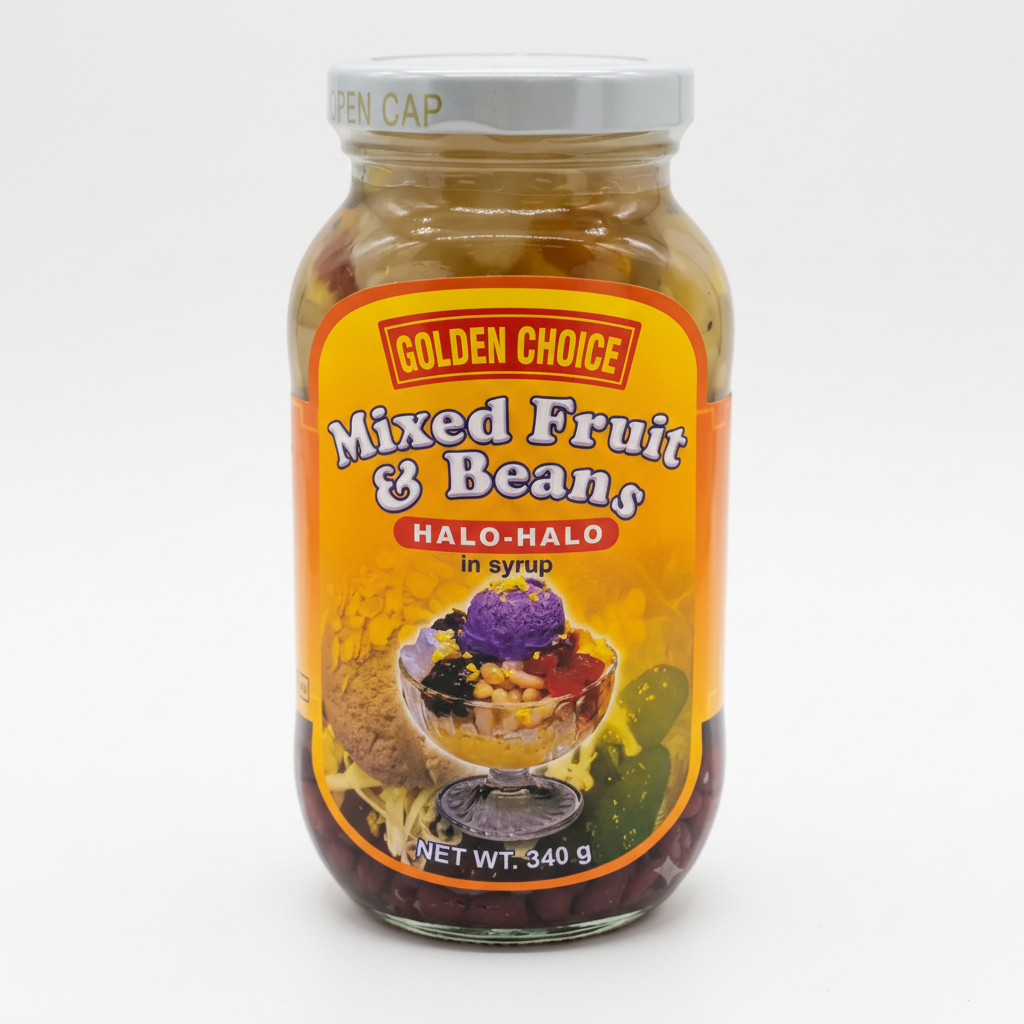 Golden Choice Mixed Fruit and Beans Halo-Halo in Syrup 340g jar